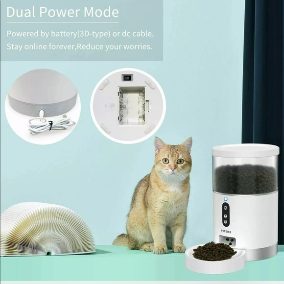 Pet Genius Smart Feeder WiFi App Voice Message Dual Power Pet Dog Cat Bird NEW - Picture 5 of 10